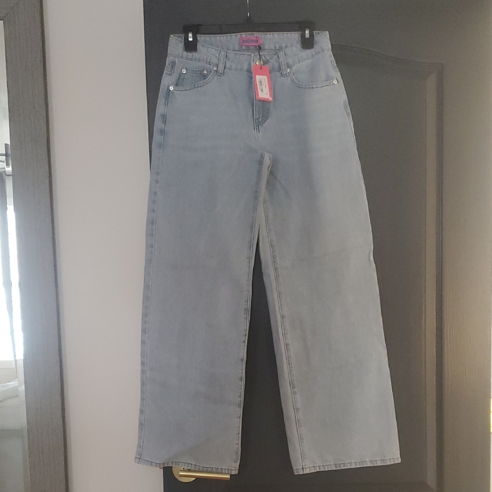 Edikted Raelynn Baggy Washed Low Rise Jeans Small